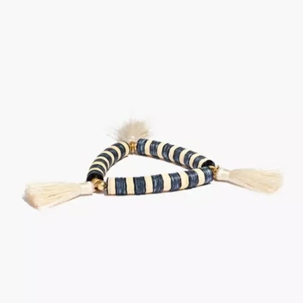 Madewell Blue Stacked Sequins Bracelet